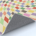 Colorful Checkered Swirl Pattern Rug Gallery Image 4