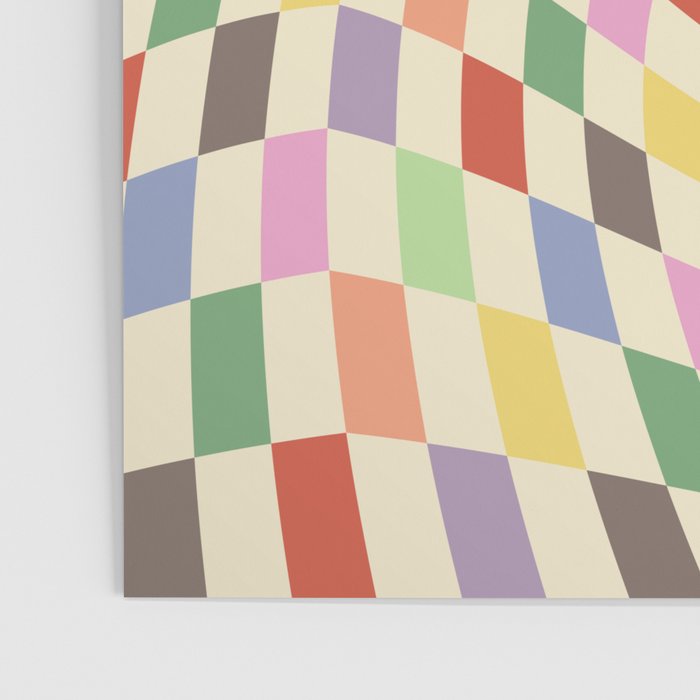 Colorful Checkered Swirl Pattern Poster Gallery Image 3