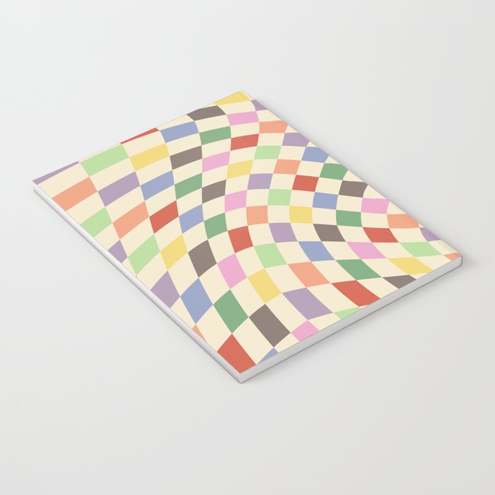 Colorful Checkered Swirl Pattern Notebook Gallery Image 3