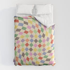 Colorful Checkered Swirl Pattern Duvet Cover Gallery Image 6