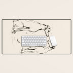 Greyhound Pair - Modern Sketch Desk Mat Gallery Image 1