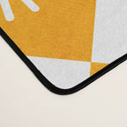 Retro Checkered Yellow Sun Pattern Desk Mat Gallery Image 4