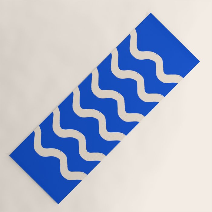 Sapphire Blue Ocean Waves Yoga Mat Gallery Image 1