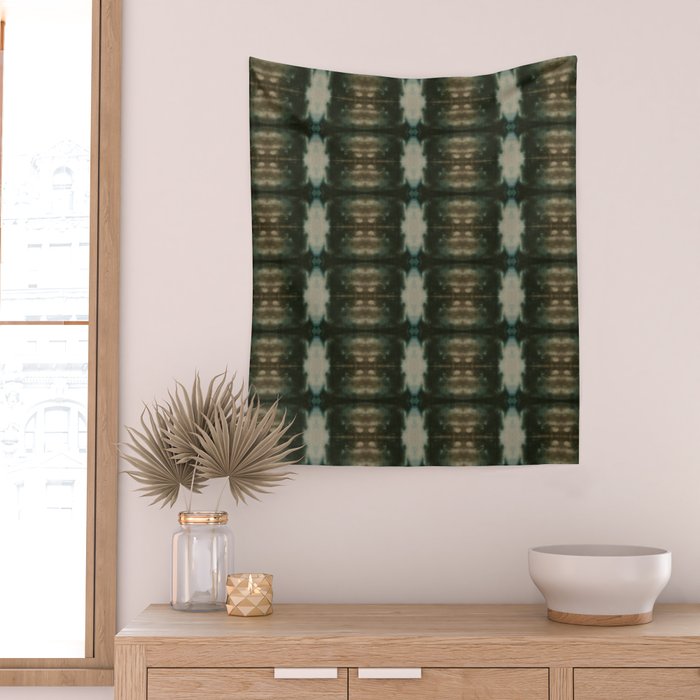 Emerald Shibori Wall Tapestry Gallery Image 2