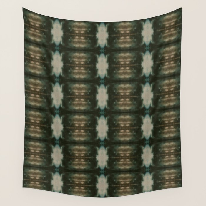Emerald Shibori Wall Tapestry Gallery Image 4