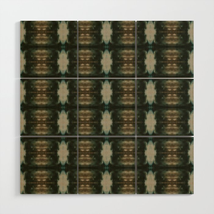 Emerald Shibori Wood Wall Art Gallery Image 1