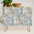 New York watercolor Credenza Gallery Image 1