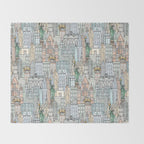 New York watercolor Throw Blanket Gallery Image 2