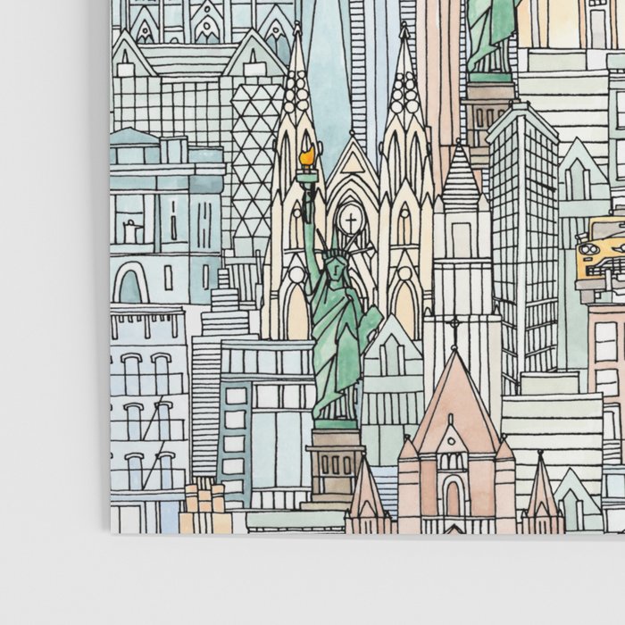 New York watercolor Poster Gallery Image 3