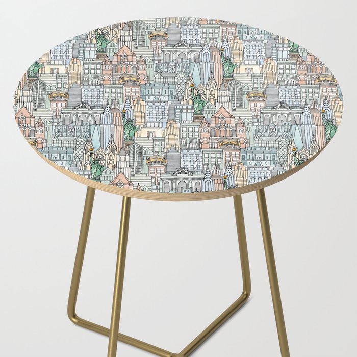 New York watercolor Side Table Gallery Image 2