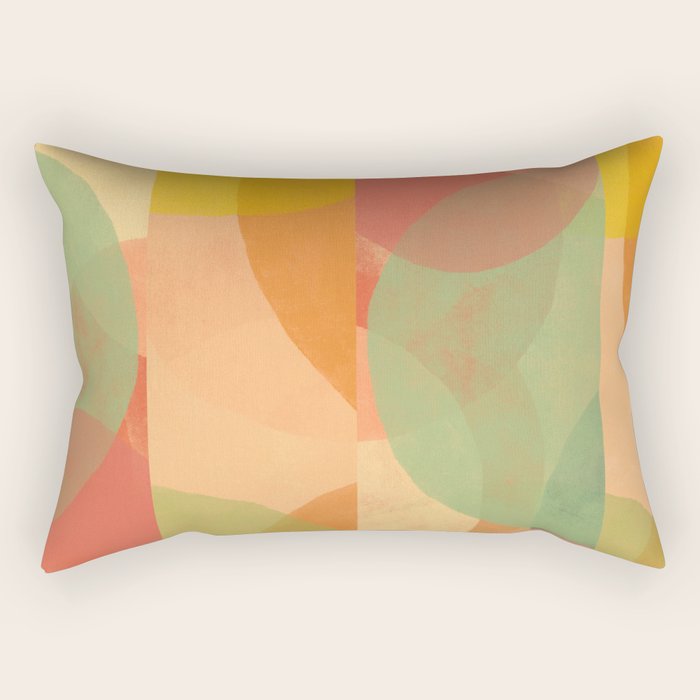 Mid-Century Abstract Art Print - Organic Abstract #1 Rectangular Pillow Gallery Image 1