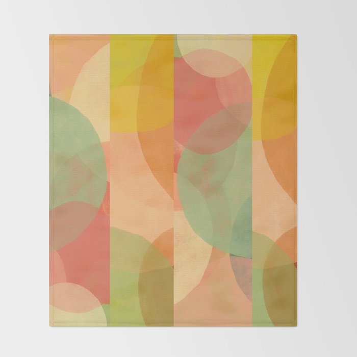 Mid-Century Abstract Art Print - Organic Abstract #1 Throw Blanket Gallery Image 2
