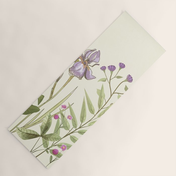 Little Blooming Wildflowers Yoga Mat Gallery Image 1