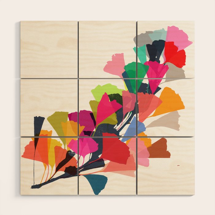 ginkgo 4 Wood Wall Art Gallery Image 1