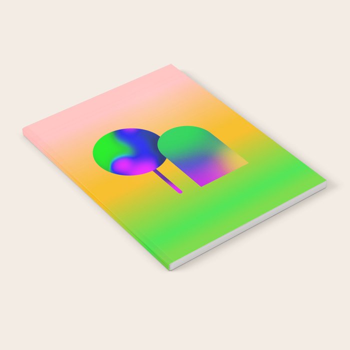 Tuscan  Landscape - Ombre Colors Minimalist Modern Abstract Iluustration  Notebook Gallery Image 1