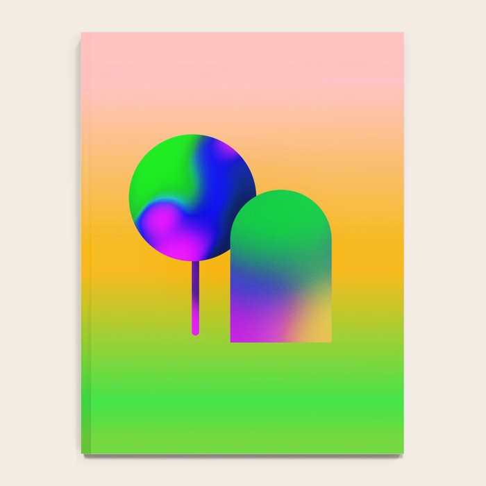 Tuscan  Landscape - Ombre Colors Minimalist Modern Abstract Iluustration  Notebook Gallery Image 4