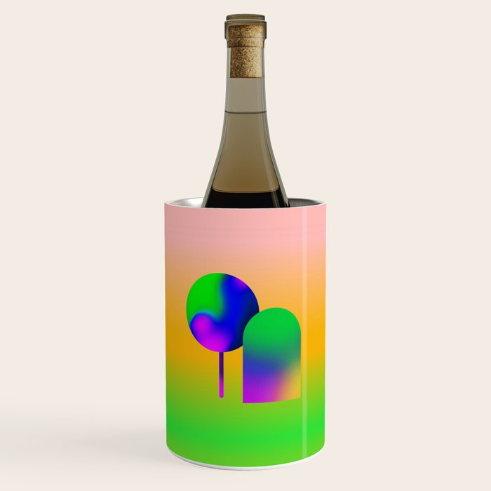 Tuscan  Landscape - Ombre Colors Minimalist Modern Abstract Iluustration  Wine Chiller Gallery Image 1