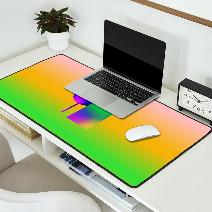 Tuscan  Landscape - Ombre Colors Minimalist Modern Abstract Iluustration  Desk Mat Gallery Image 2