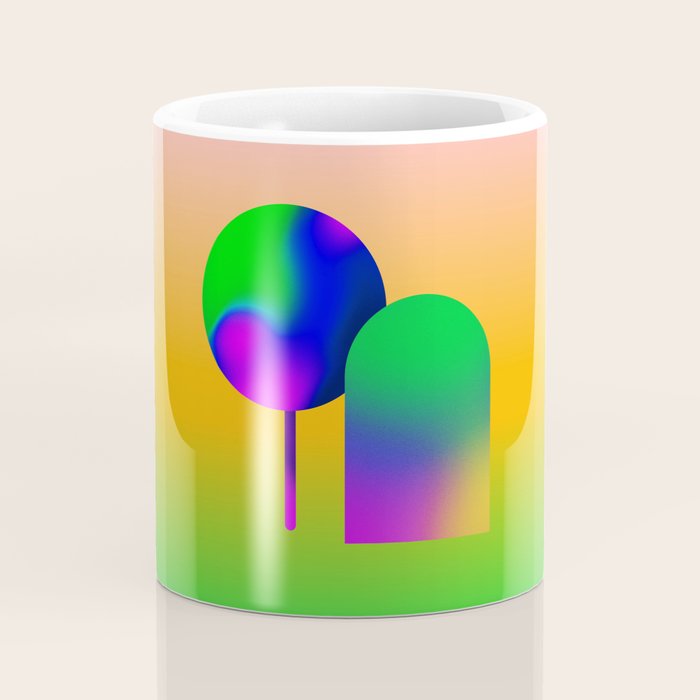Tuscan  Landscape - Ombre Colors Minimalist Modern Abstract Iluustration  Coffee Mug Gallery Image 4