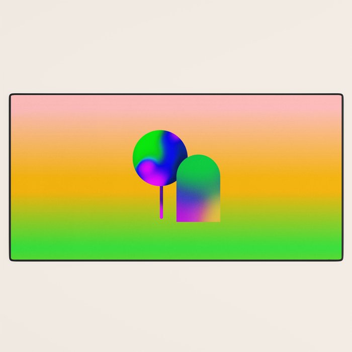 Tuscan  Landscape - Ombre Colors Minimalist Modern Abstract Iluustration  Desk Mat Gallery Image 3
