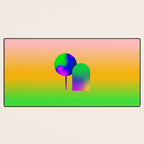 Tuscan  Landscape - Ombre Colors Minimalist Modern Abstract Iluustration  Desk Mat Gallery Image 3