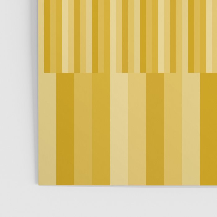 Mixed Stripes Pattern XI Golden Yellow Poster Gallery Image 3