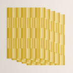 Mixed Stripes Pattern XI Golden Yellow Wrapping Paper Gallery Image 3