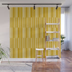 Mixed Stripes Pattern XI Golden Yellow Wall Mural Gallery Image 1