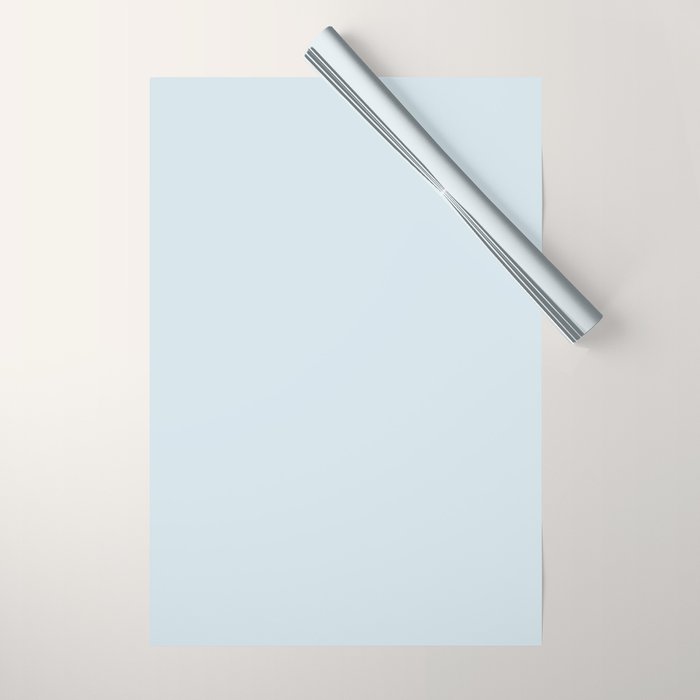 Light Ice Blue Pale Solid Color Wrapping Paper Gallery Image 1