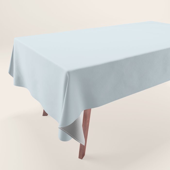 Light Ice Blue Pale Solid Color Tablecloth Gallery Image 1