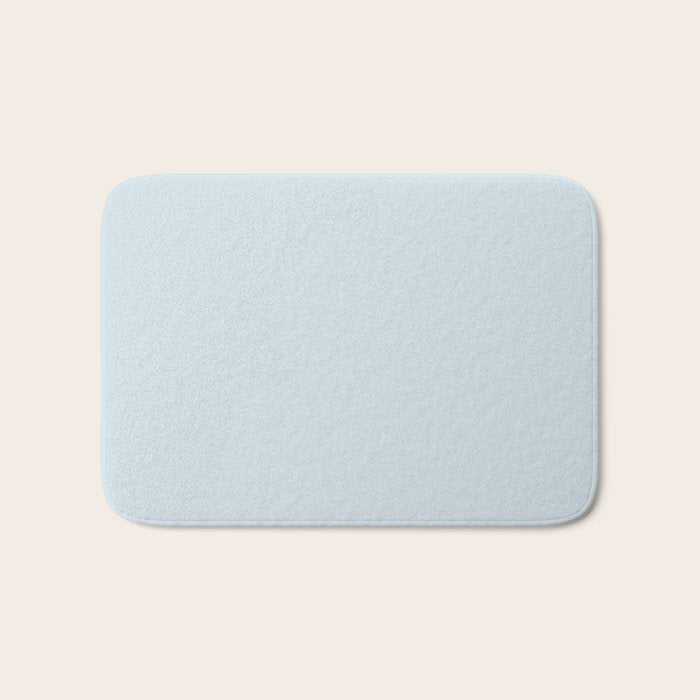 Light Ice Blue Pale Solid Color Bath Mat Gallery Image 1