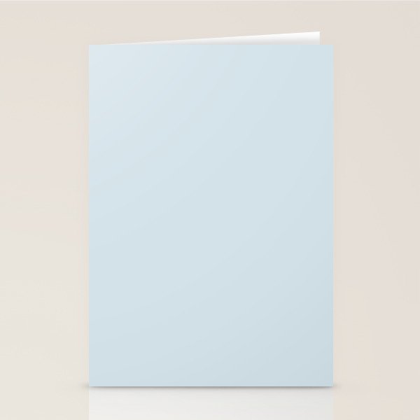 Light Ice Blue Pale Solid Color Stationery Card Gallery Image 1