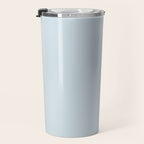 Light Ice Blue Pale Solid Color Travel Mug Gallery Image 3