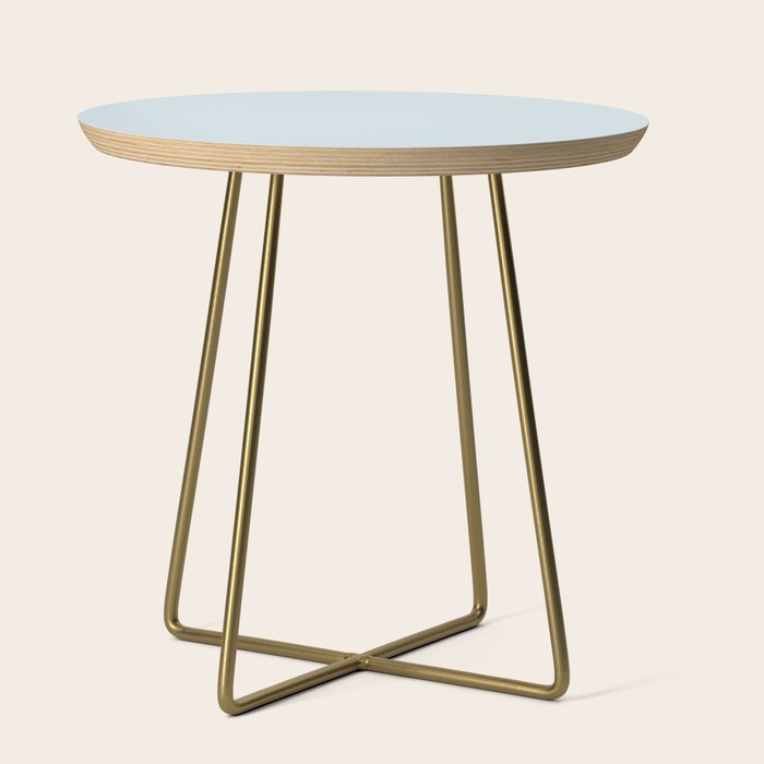 Light Ice Blue Pale Solid Color Side Table Gallery Image 1