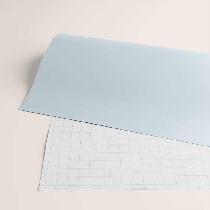 Light Ice Blue Pale Solid Color Wrapping Paper Gallery Image 2