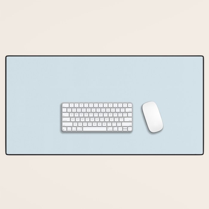 Light Ice Blue Pale Solid Color Desk Mat Gallery Image 1