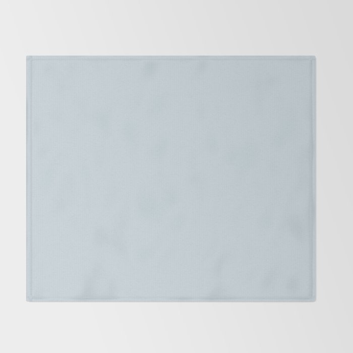 Light Ice Blue Pale Solid Color Throw Blanket Gallery Image 2