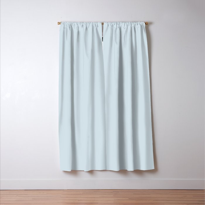 Light Ice Blue Pale Solid Color Window Curtain Gallery Image 3
