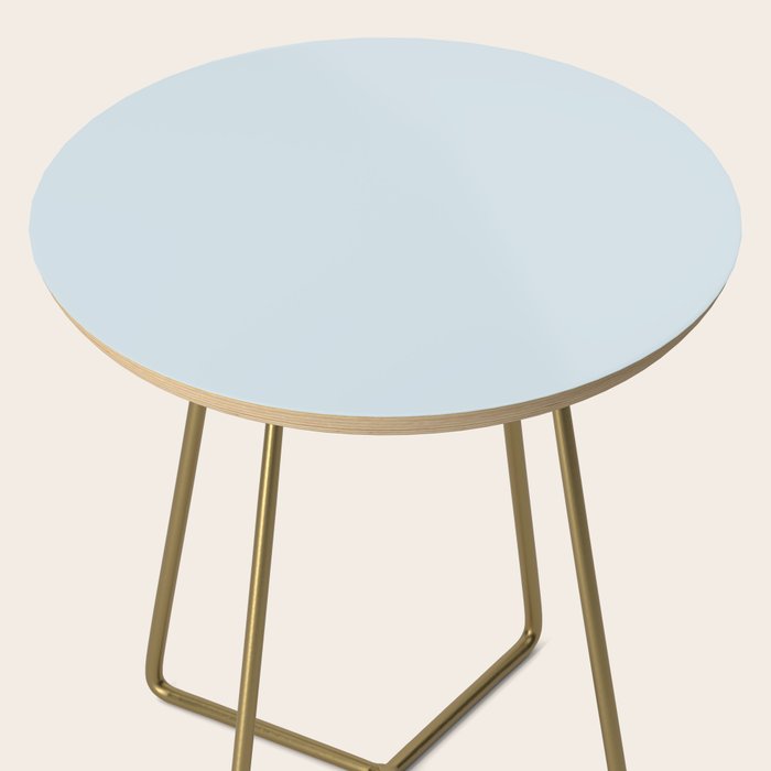 Light Ice Blue Pale Solid Color Side Table Gallery Image 2