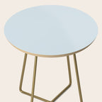 Light Ice Blue Pale Solid Color Side Table Gallery Image 2