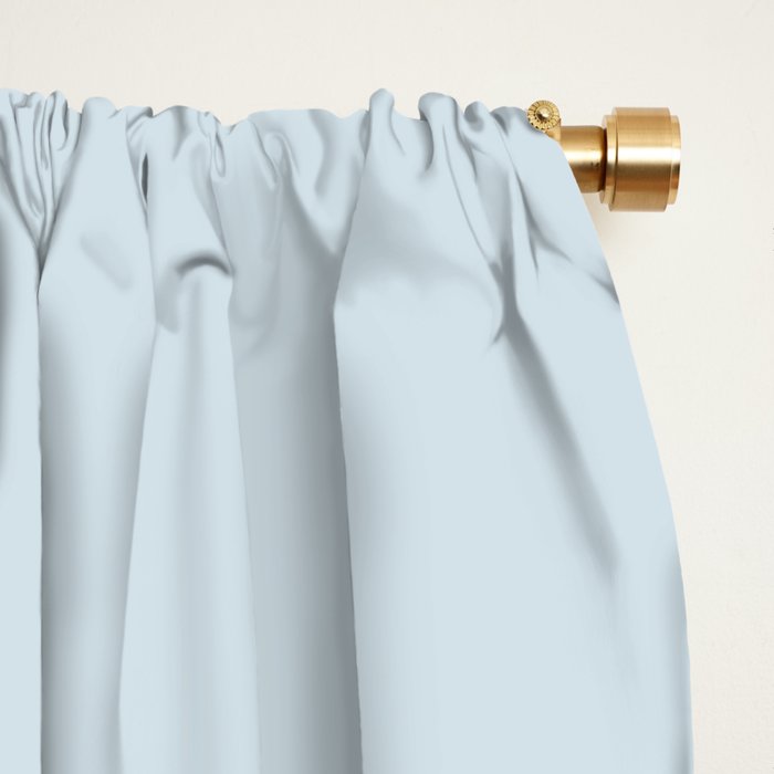 Light Ice Blue Pale Solid Color Window Curtain Gallery Image 2
