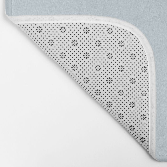 Light Ice Blue Pale Solid Color Bath Mat Gallery Image 2
