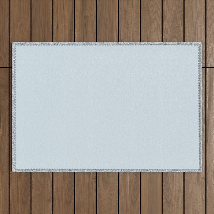 Light Ice Blue Pale Solid Color Outdoor Rug Gallery Image 1