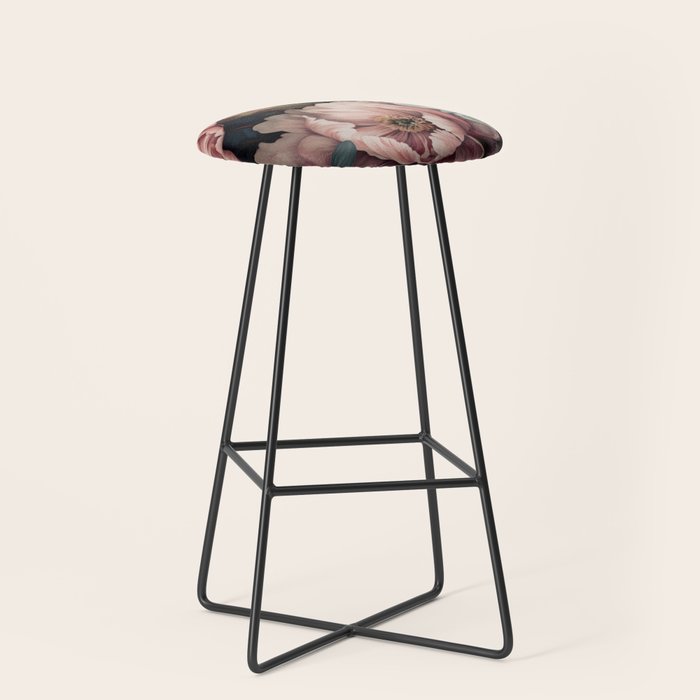 Regency Vibe Floral Opulence Moody Garden Stool Gallery Image 1