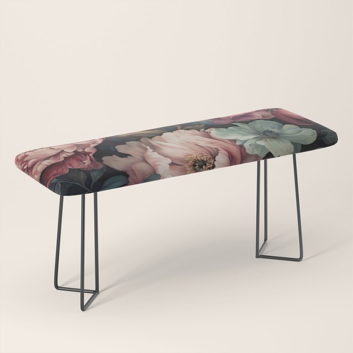Regency Vibe Floral Opulence Moody Garden Bench Gallery Image 1