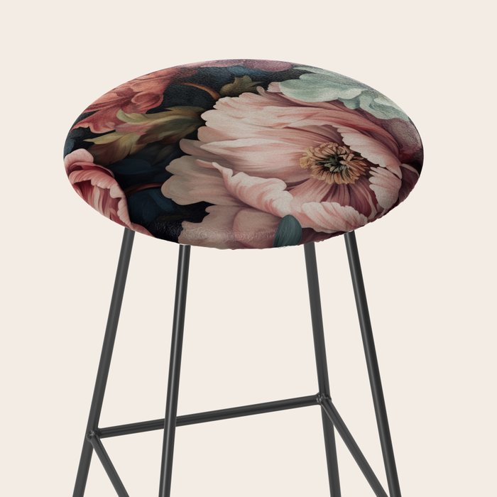 Regency Vibe Floral Opulence Moody Garden Stool Gallery Image 2