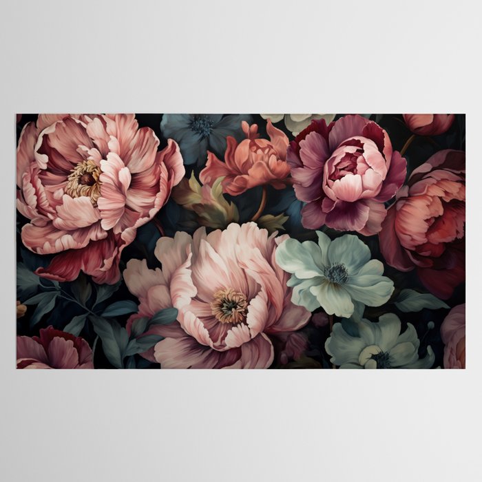 Regency Vibe Floral Opulence Moody Garden Tablecloth Gallery Image 2