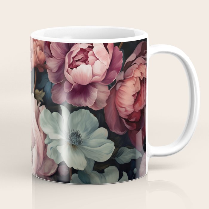 Regency Vibe Floral Opulence Moody Garden Coffee Mug Gallery Image 1