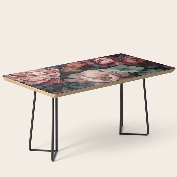 Regency Vibe Floral Opulence Moody Garden Coffee Table Gallery Image 1