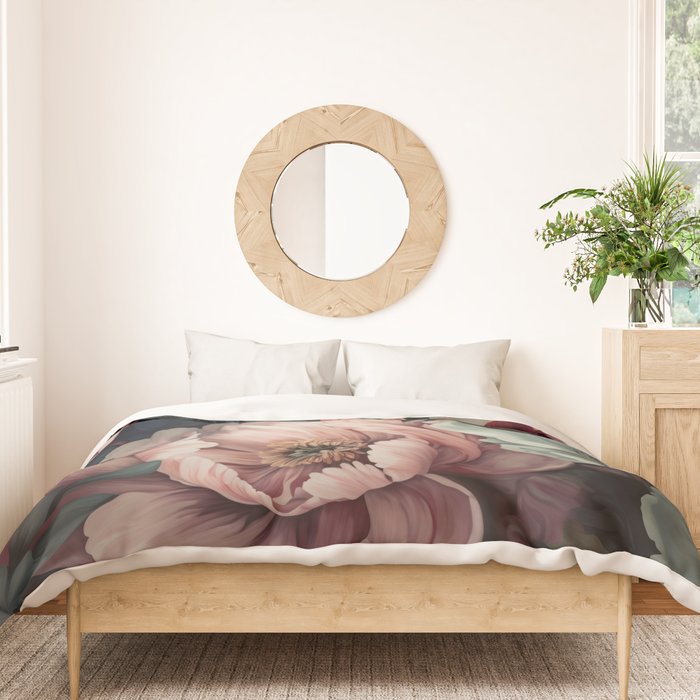 Regency Vibe Floral Opulence Moody Garden Duvet Cover Gallery Image 3